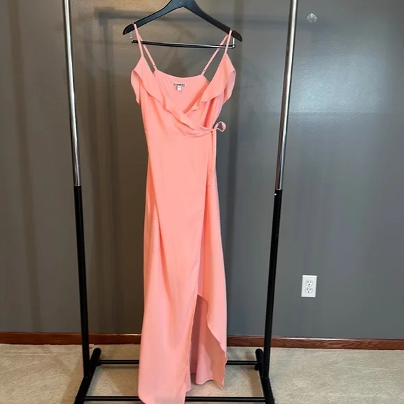 knee length dresses for ladies Pink Puff Sleeve Corset Dress main image 0